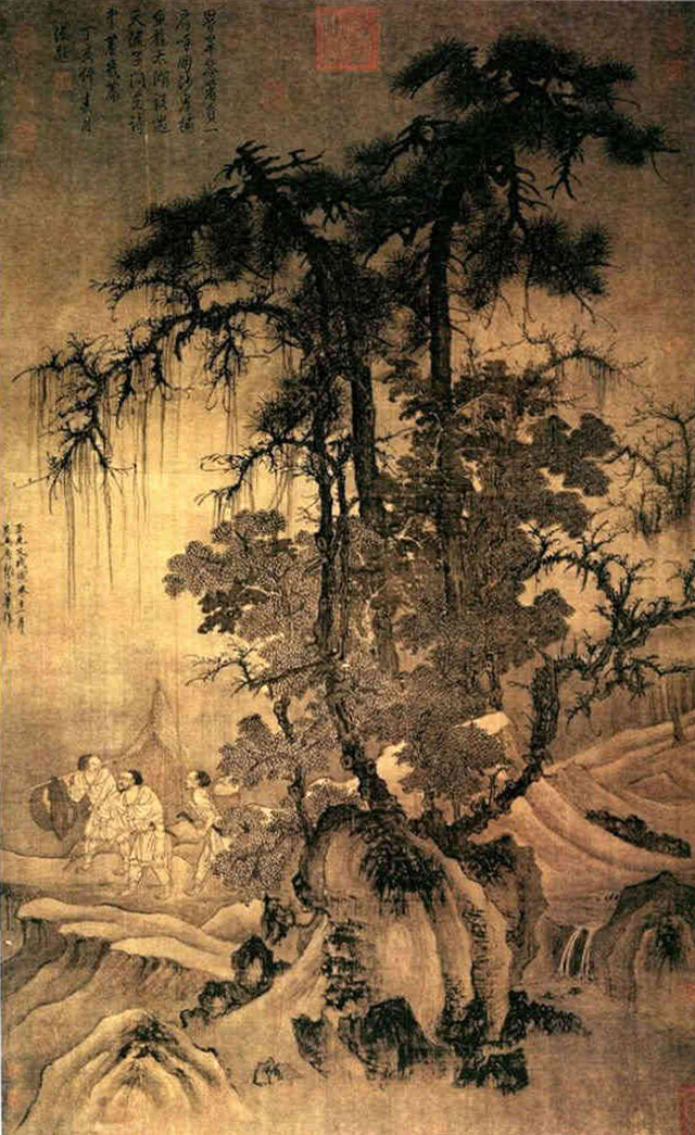 霜浦归渔图 元 唐棣(1296-1364)