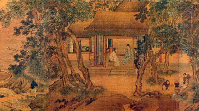 东林图（局部） 明 仇英(1482～1559)