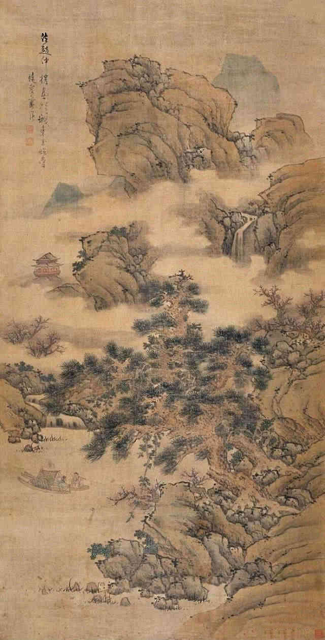 松溪渔隐图 明 蓝瑛(1585-1666)