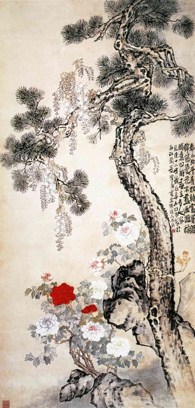 富贵长寿图 清 李鱓(1686～1762)