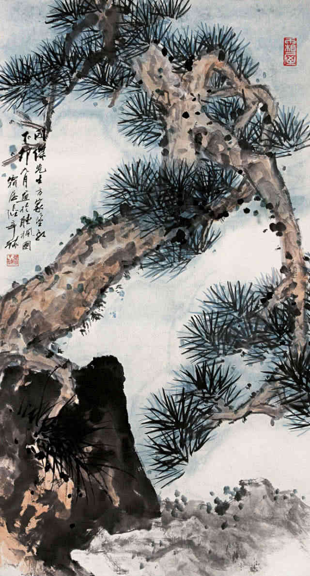 松石图　张辛稼(1909-1991)